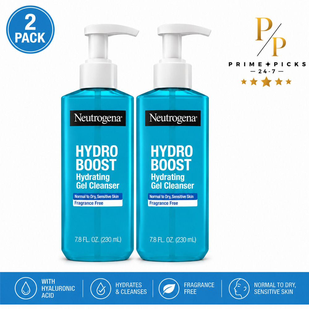 Neutrogena Hydro Boost Hydrating Gel Cleanser Hyaluronic Acid 7.8 oz 2 Pack NEW